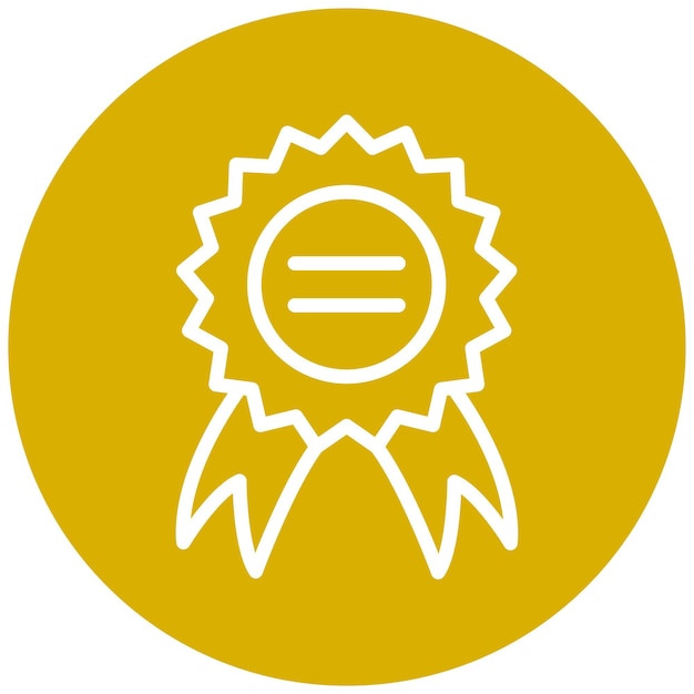 Estilo del icono de logro del diseño vectorial