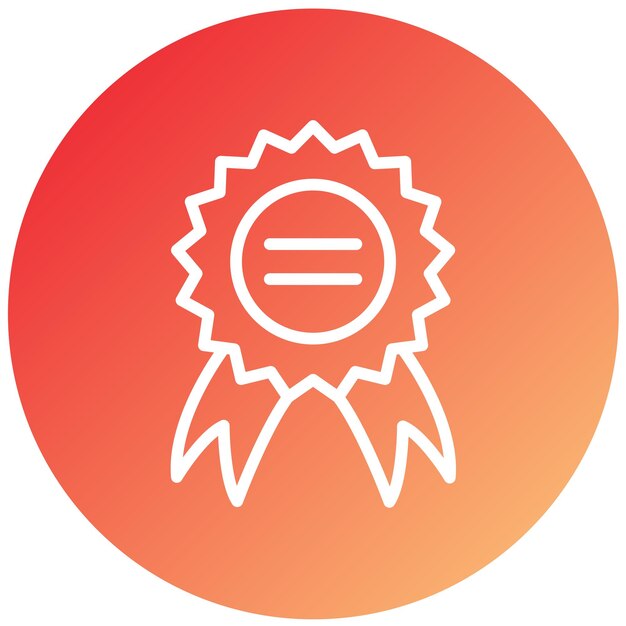Estilo del icono de logro del diseño vectorial