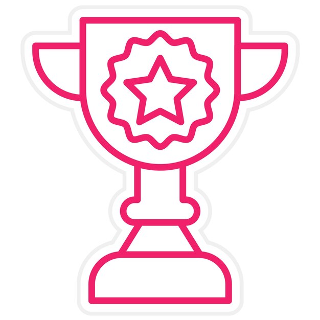 Estilo del icono de logro del diseño vectorial