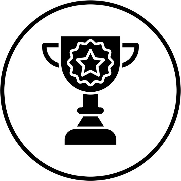 Estilo del icono de logro del diseño vectorial