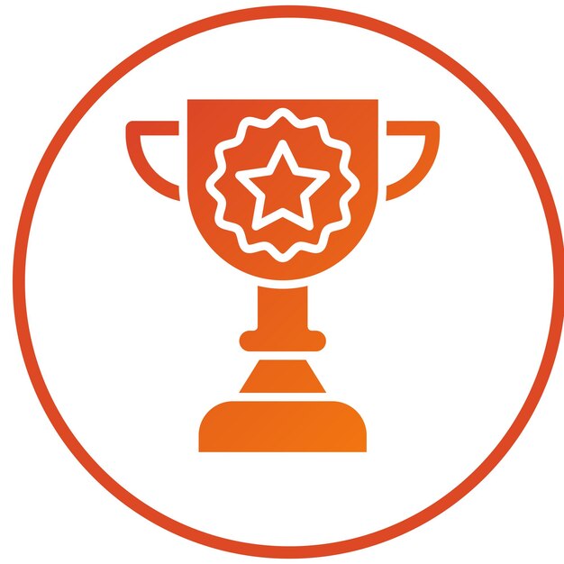Estilo del icono de logro del diseño vectorial