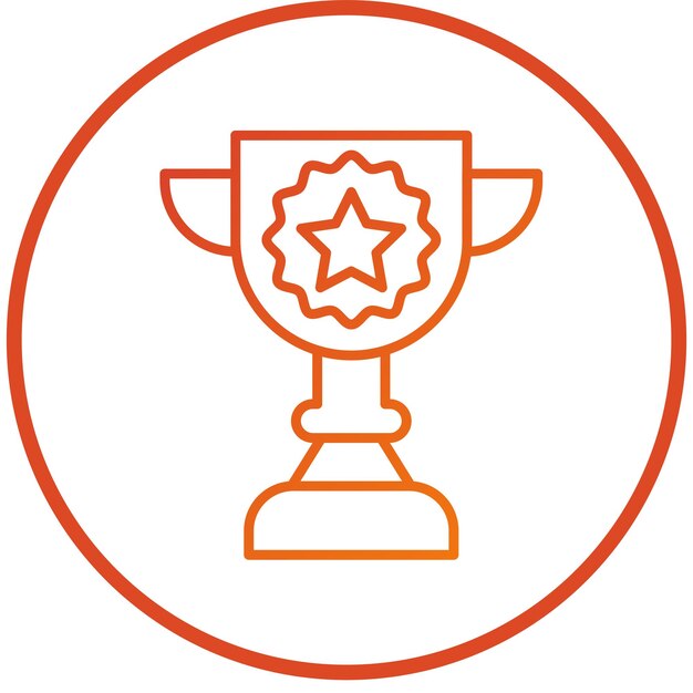 Estilo del icono de logro del diseño vectorial