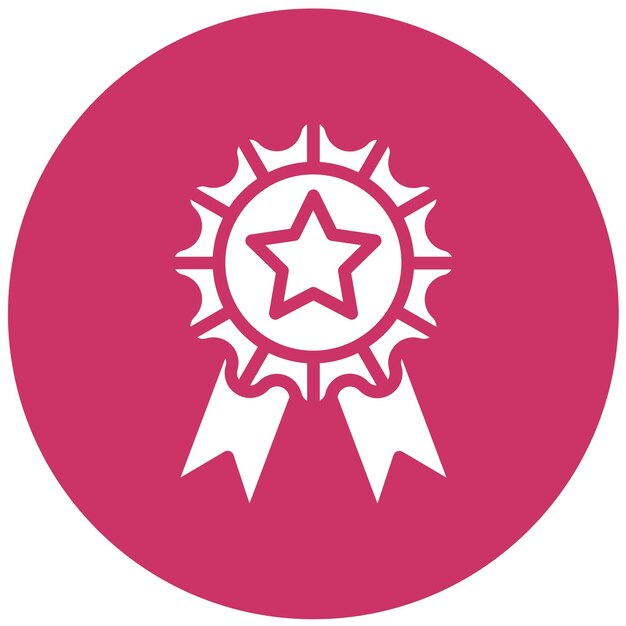 Estilo del icono de logro del diseño vectorial