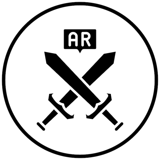 Estilo del icono de la lucha de la espada