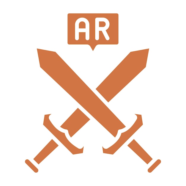 Estilo del icono de la lucha de la espada