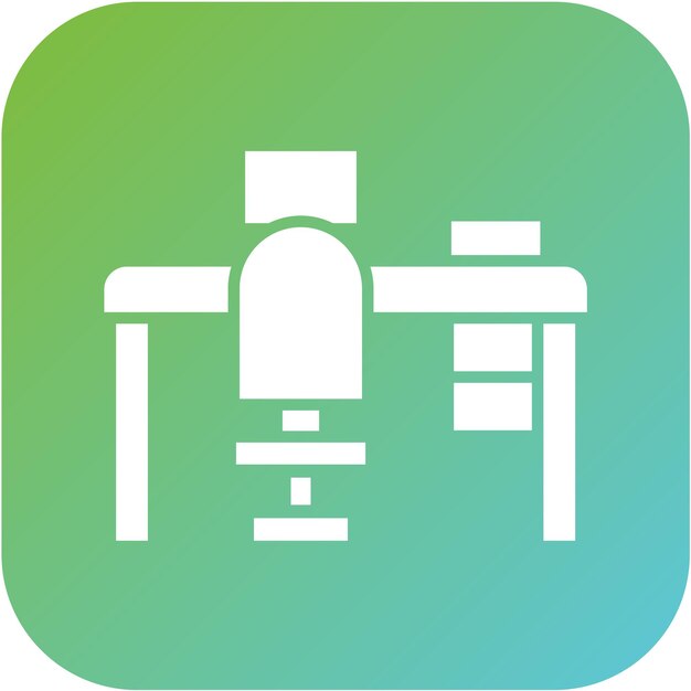 Estilo del icono del lugar de trabajo de diseño vectorial