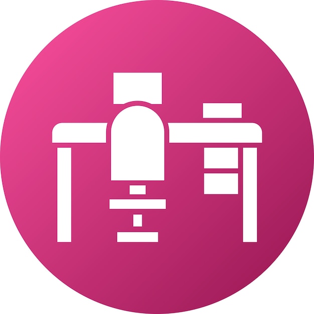 Estilo del icono del lugar de trabajo de diseño vectorial