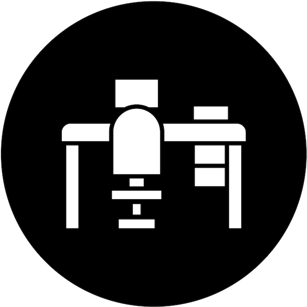 Estilo del icono del lugar de trabajo de diseño vectorial