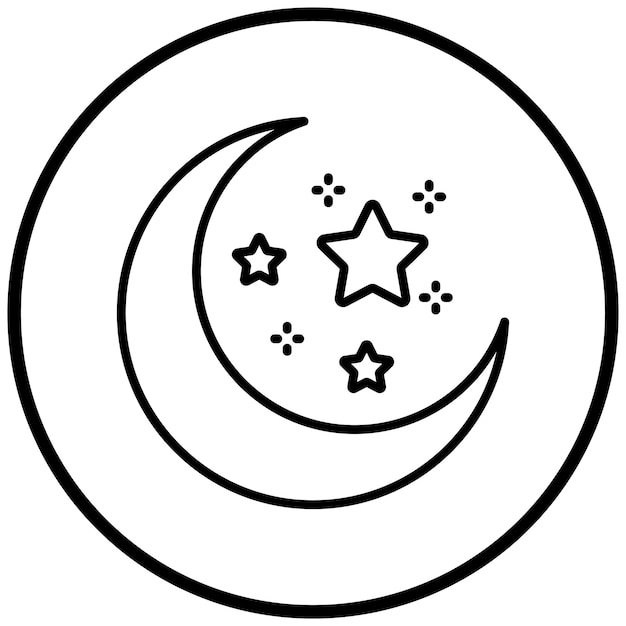 Estilo del icono de la luna