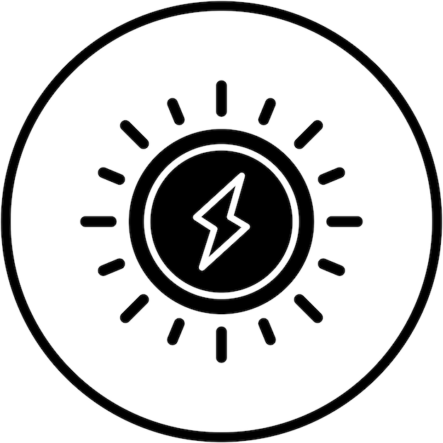 Estilo de icono de luz ambiental de diseño vectorial