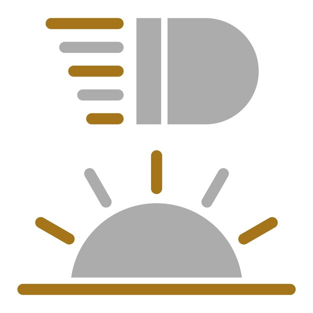 Estilo de icono de luz ambiental de diseño vectorial