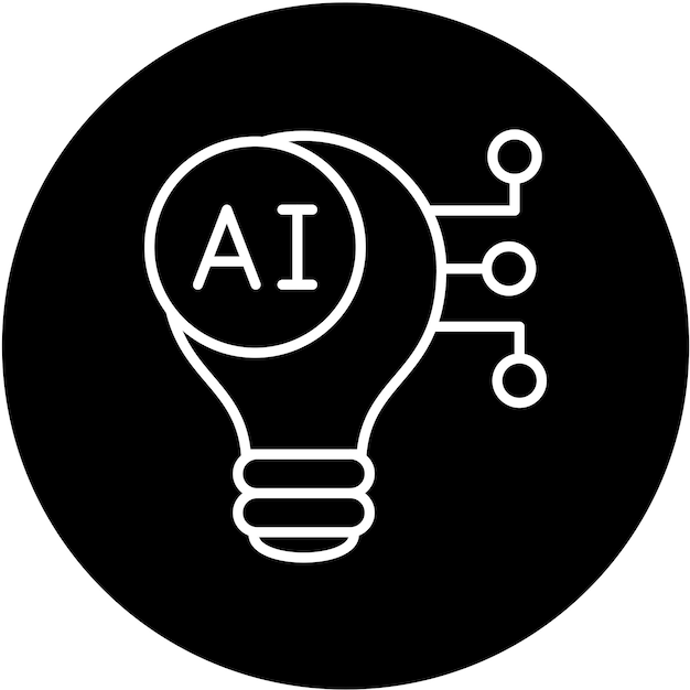 Estilo de icono de luz artificial de diseño vectorial
