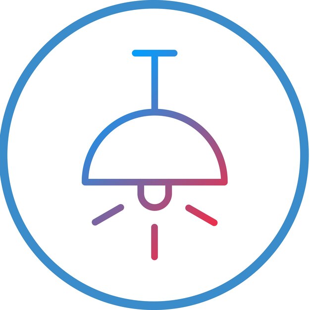 Estilo de icono de luz colgante de diseño vectorial