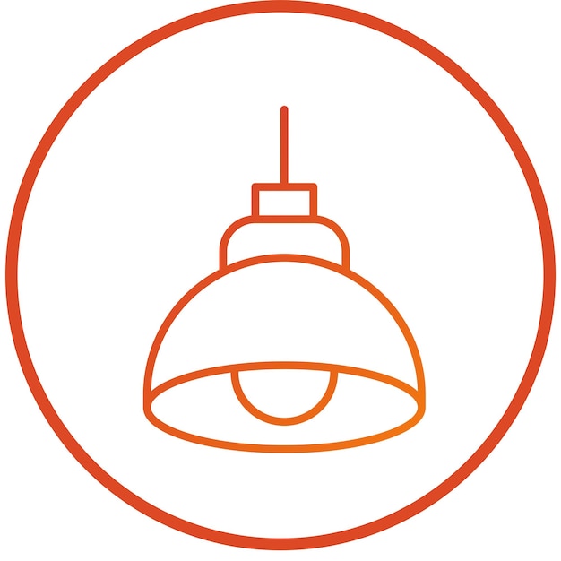 Estilo de icono de luz colgante de diseño vectorial