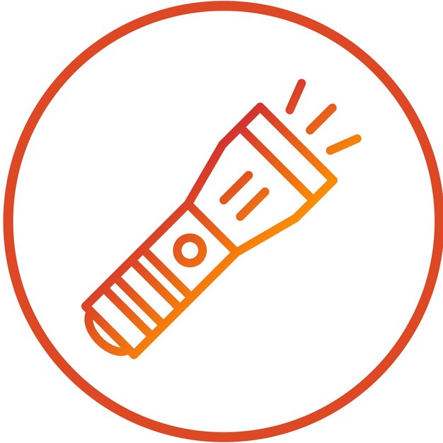 Estilo de icono de luz flash de diseño vectorial