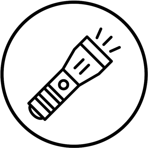 Estilo de icono de luz flash de diseño vectorial