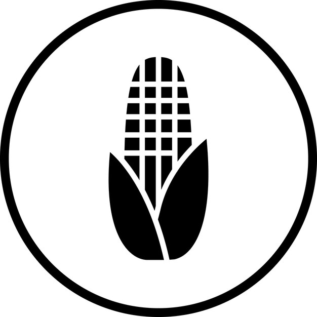 Estilo de icono de maíz de diseño vectorial