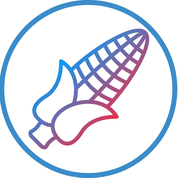 Estilo de icono de maíz de diseño vectorial