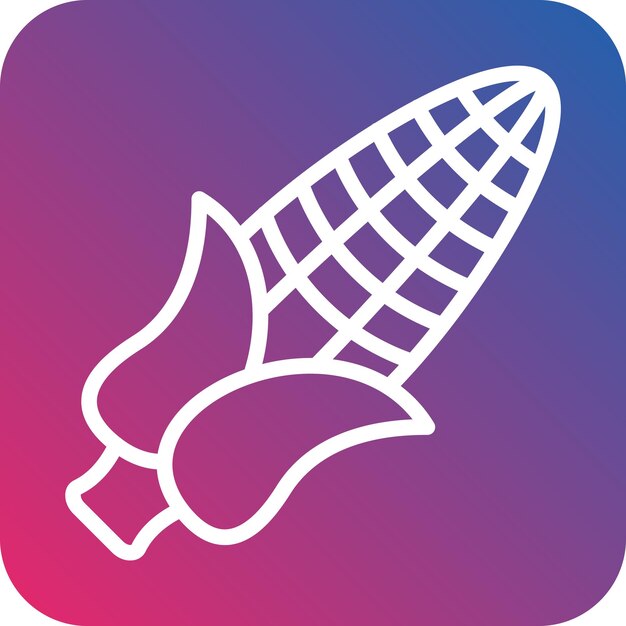 Estilo de icono de maíz de diseño vectorial