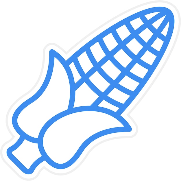 Estilo de icono de maíz de diseño vectorial