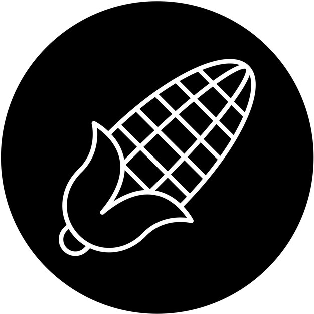 Estilo de icono de maíz de diseño vectorial