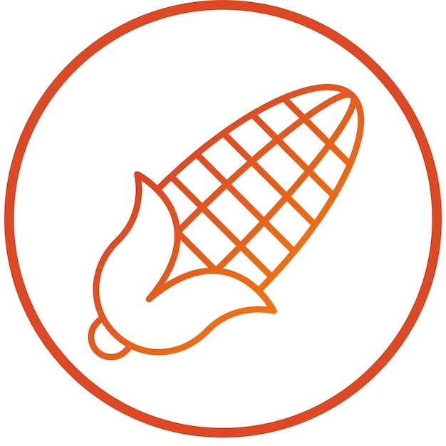 Estilo de icono de maíz de diseño vectorial
