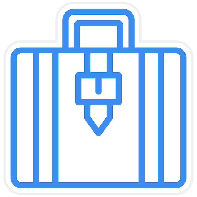 Estilo del icono de la maleta de diseño vectorial
