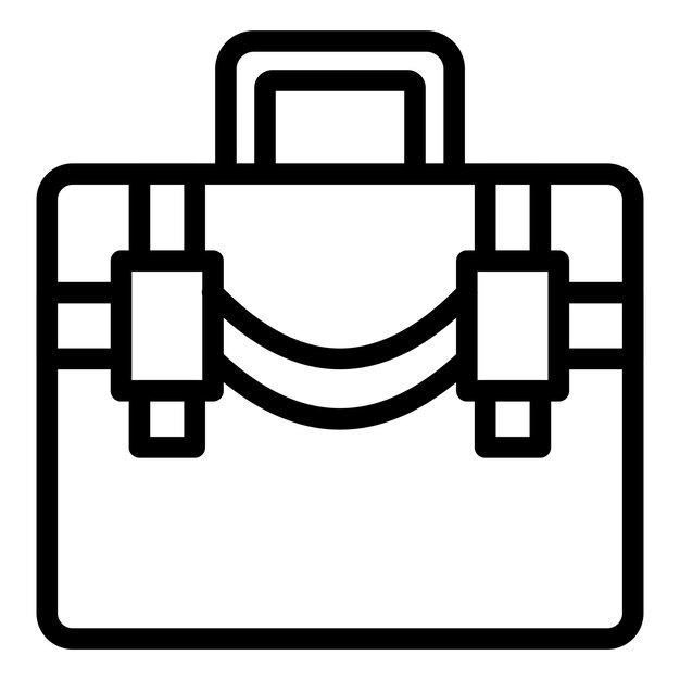 Estilo del icono de la maleta de diseño vectorial