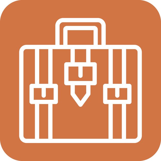 Estilo del icono de la maleta de diseño vectorial
