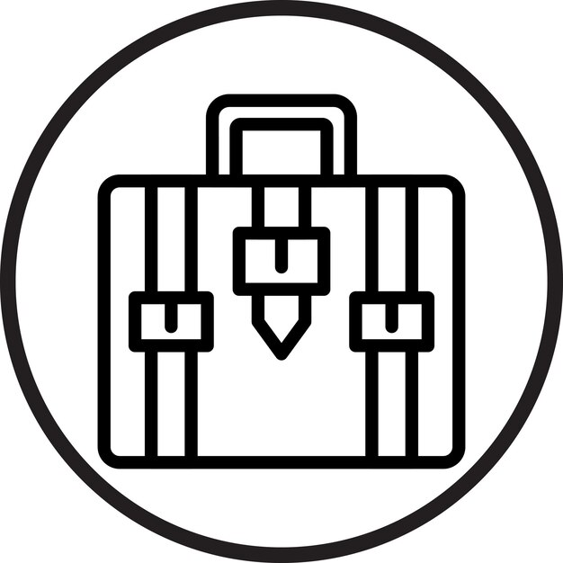 Estilo del icono de la maleta de diseño vectorial