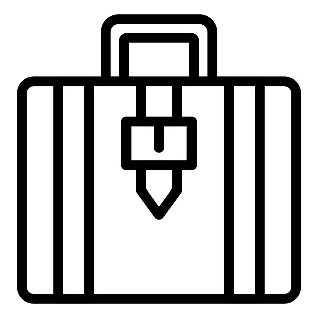 Estilo del icono de la maleta de diseño vectorial