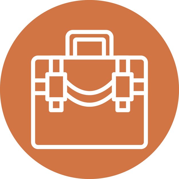 Estilo del icono de la maleta de diseño vectorial