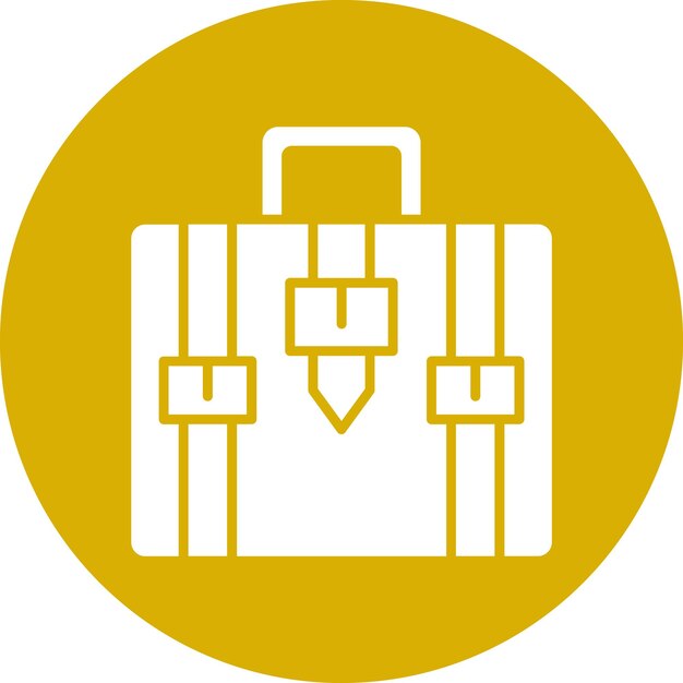 Estilo del icono de la maleta de diseño vectorial