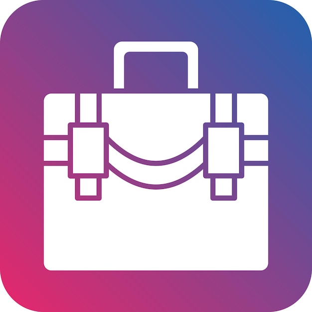 Estilo del icono de la maleta de diseño vectorial