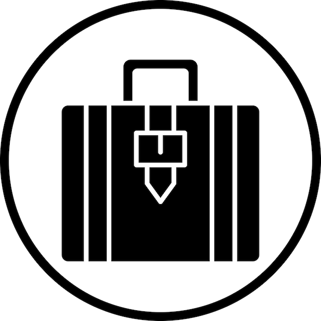 Estilo del icono de la maleta de diseño vectorial