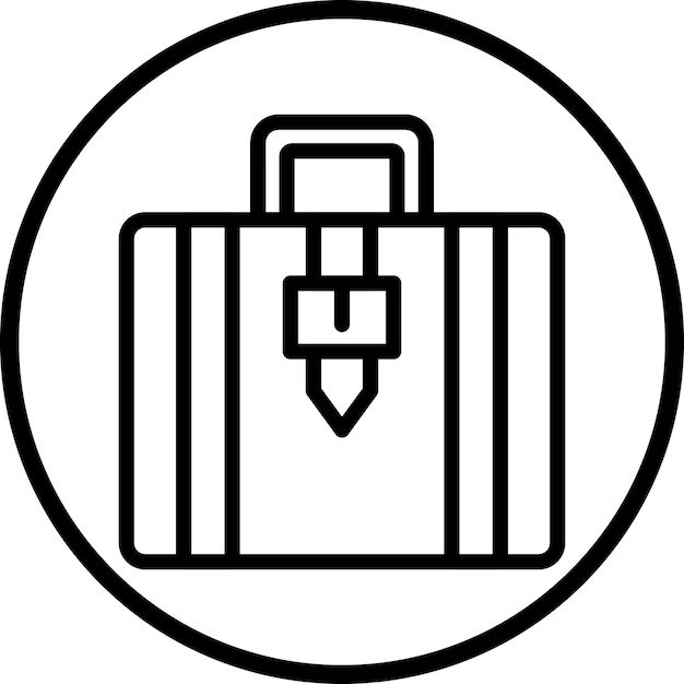 Estilo del icono de la maleta de diseño vectorial