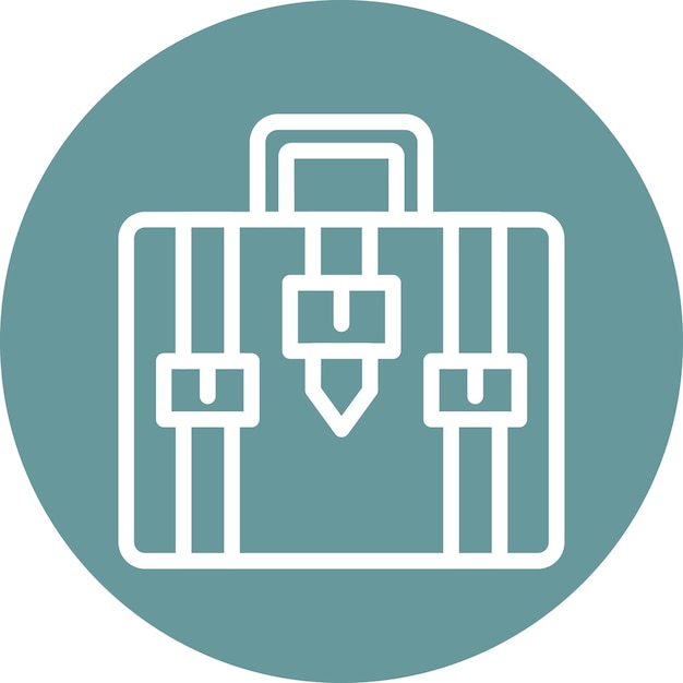 Estilo del icono de la maleta de diseño vectorial