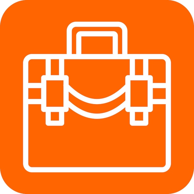 Estilo del icono de la maleta de diseño vectorial