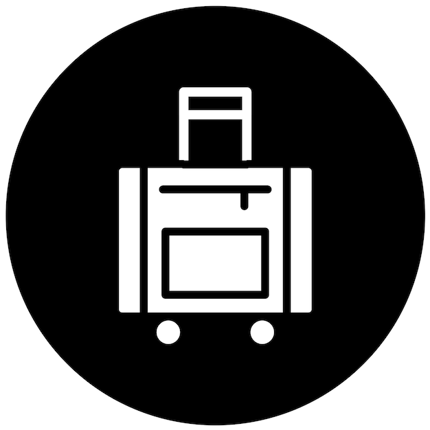 Estilo del icono de la maleta de diseño vectorial