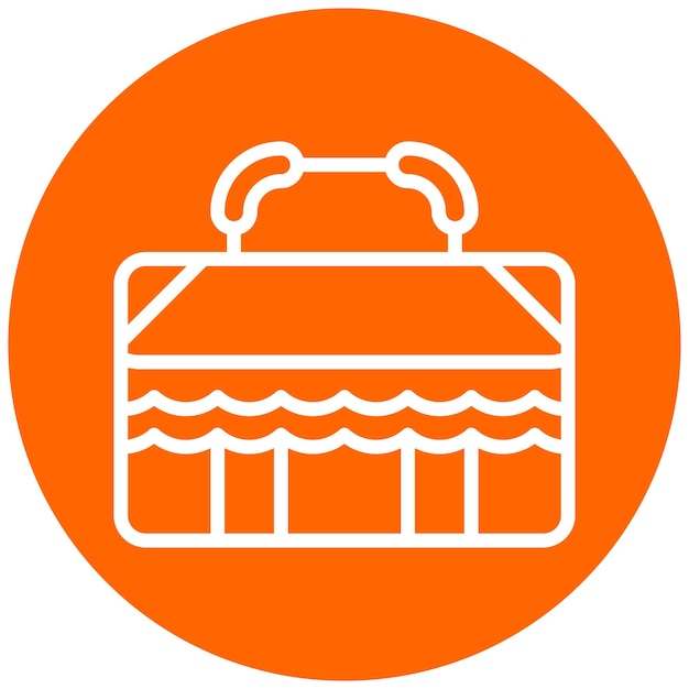 Estilo del icono de la maleta de diseño vectorial
