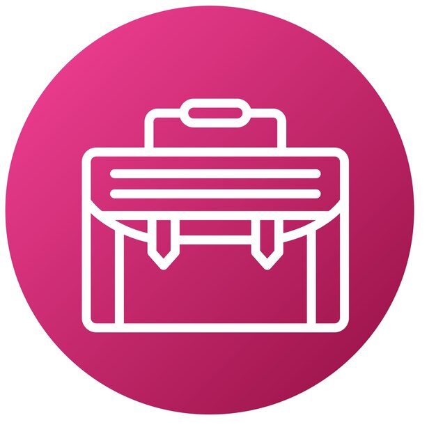 Estilo del icono de la maleta de diseño vectorial