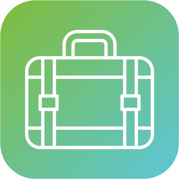Estilo del icono de la maleta de diseño vectorial
