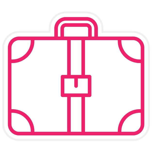 Estilo del icono de la maleta de diseño vectorial