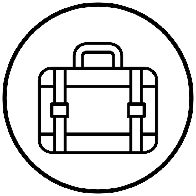 Estilo del icono de la maleta de diseño vectorial