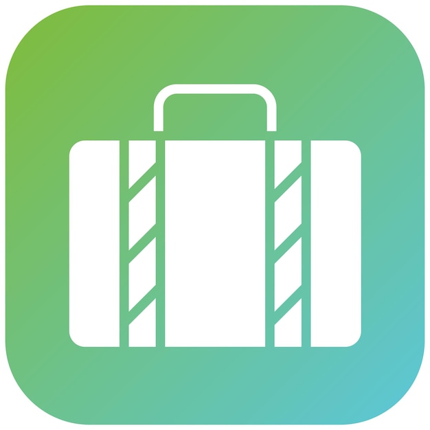 Estilo del icono de la maleta de diseño vectorial