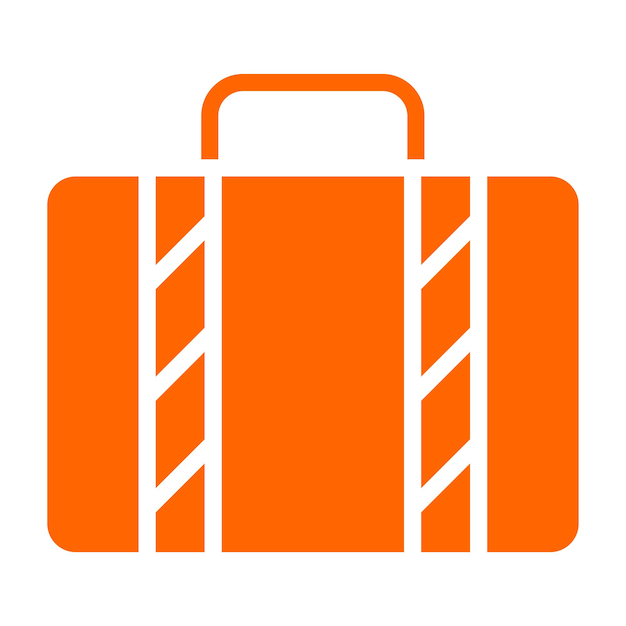 Estilo del icono de la maleta de diseño vectorial