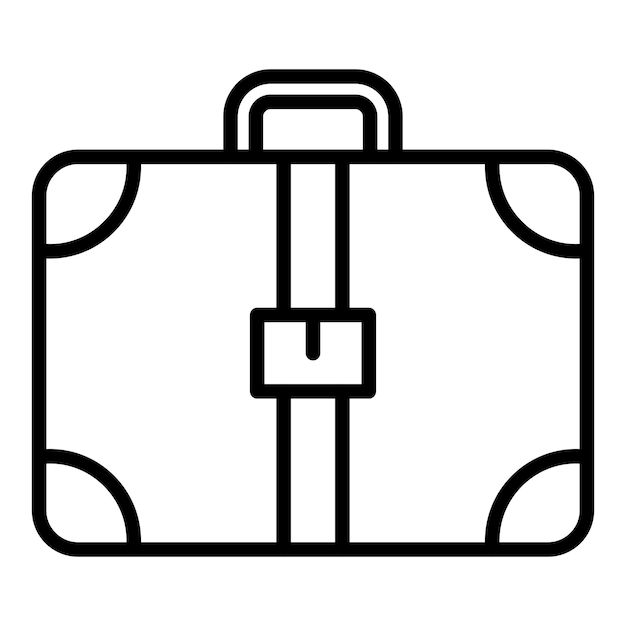 Estilo del icono de la maleta de diseño vectorial