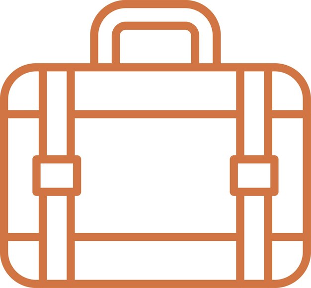 Estilo del icono de la maleta de diseño vectorial