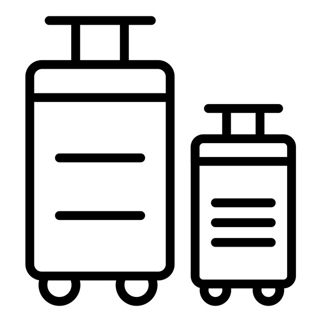 Estilo del icono de la maleta de diseño vectorial