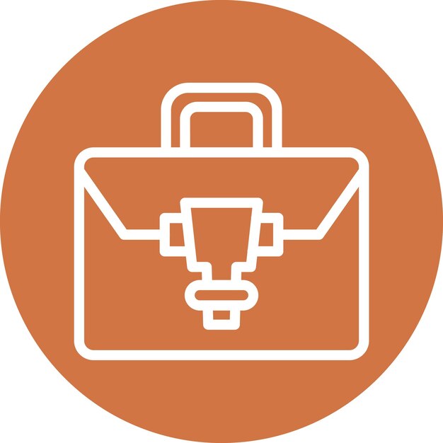 Estilo del icono del maletín de diseño vectorial